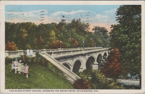 Postcard Van Buren Street Bridge Crossing Brandywine Wilmington DE