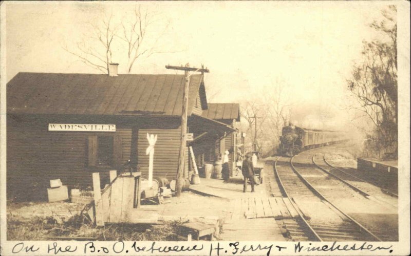 Clarke Cty Wadesville VA B&O Line RR Train Station Harpers Ferry to Winchester