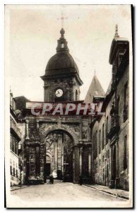 Old Postcard Besancon Black door and cathedral