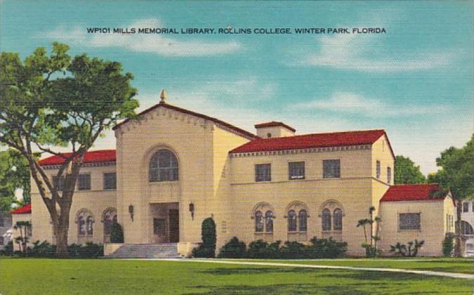 Florida Winter Park Mills Memorial Library Rollins College 1958