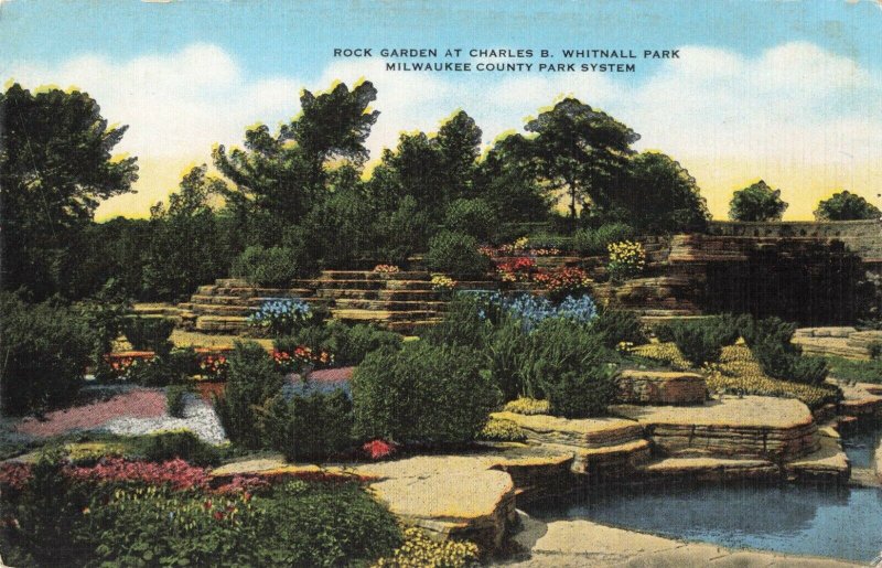 Postcard Rock Garden Charles B Whitnall Park Milwaukee Wisconsin 