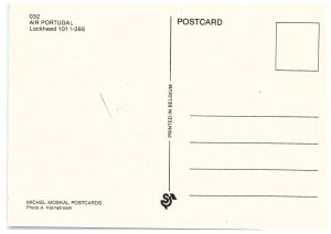 Air Portugal Lockheed 1011-385 Airplane Postcard