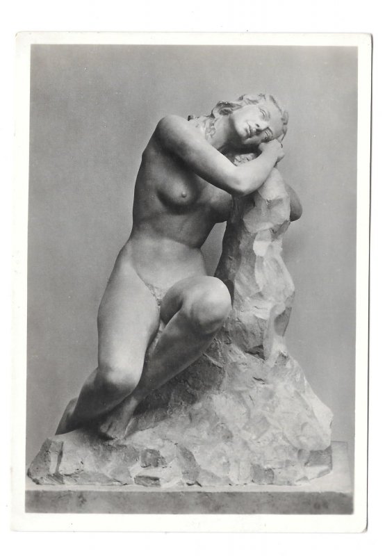 RPPC Von Kalckreuth Nude Sculpture Traumerei Heinrich Hoffmann 4X6 Art Postcard