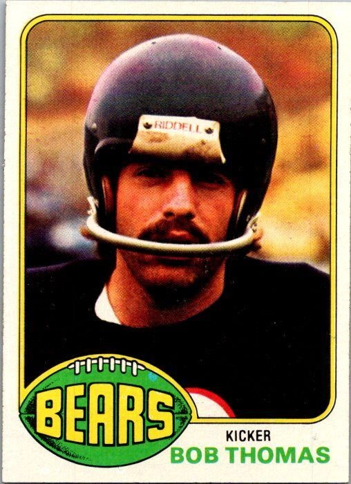 1976 Topps Football Card Bob Thomas Chicago Bears sk4205