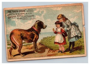 Vintage 1880's Victorian Trade Card Karn & Co Organ Manufacturers Ontario Canada