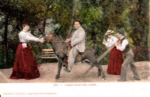 Couples - Comic - Taking Baby for a Ride - c1905