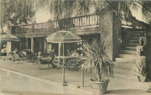 Albertype Arizona Jokake Inn swimming Pool Sun Deck Postcard  hand colored 9545