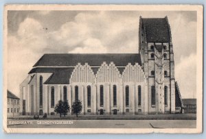Copenhagen Denmark Postcard Grundtvig’s Protestant Church 1936 Vintage