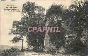 Old Postcard Vezelay Tower Move Ancient Fortification on the Way Round