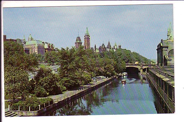 Rideau Canal, Parliament Buildings, Ottawa, Ontario,