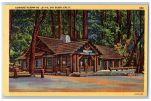 Big Basin California CA Postcard Administration Warden's Office Building c1954