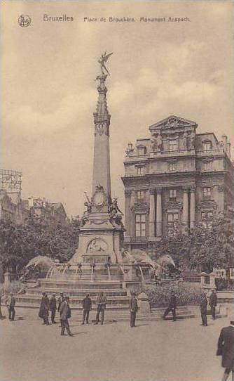 Belgium Brussels Monument Anspach 1928