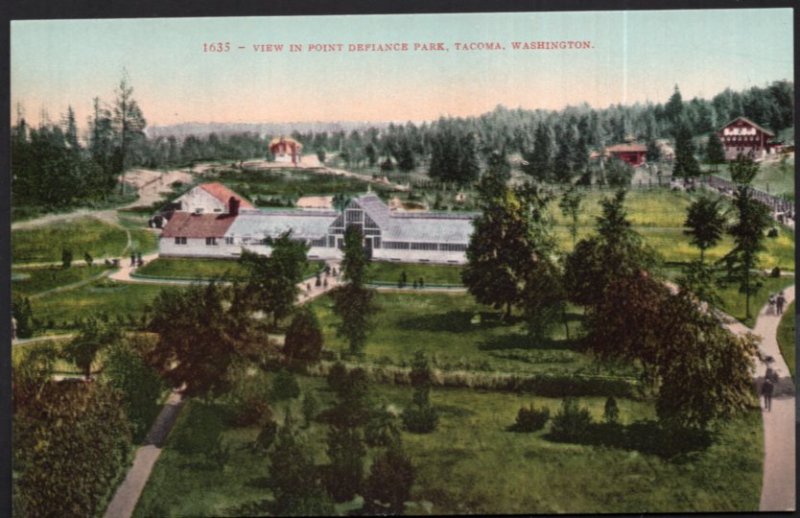 Washington TACOMA View in Point Defiance Park - Divided Back