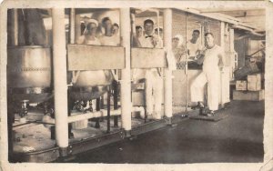 RPPC SAILORS ON SHIP CANADA MILITARY REAL PHOTO POSTCARD (c. 1915)