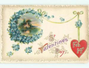 Divided-Back VALENTINE DAY SCENE Great Postcard W7788