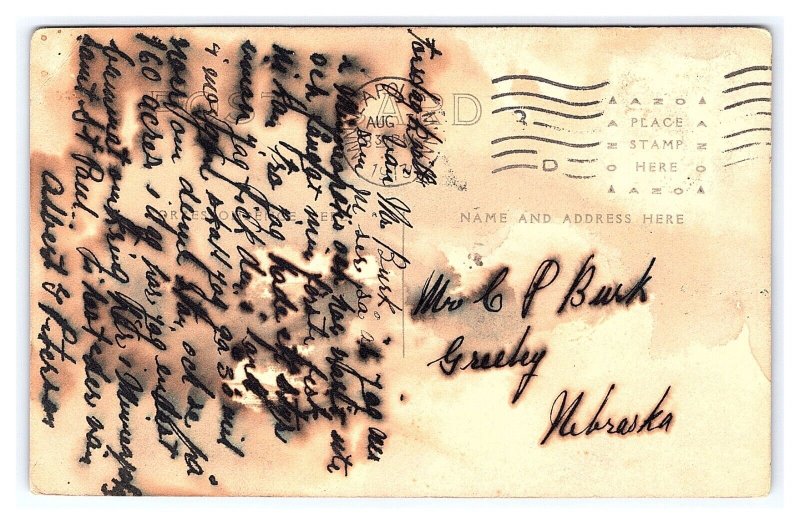 Postcard I Finally Got Him Man With Axe Riding Fish Exaggeration RPPC c1913