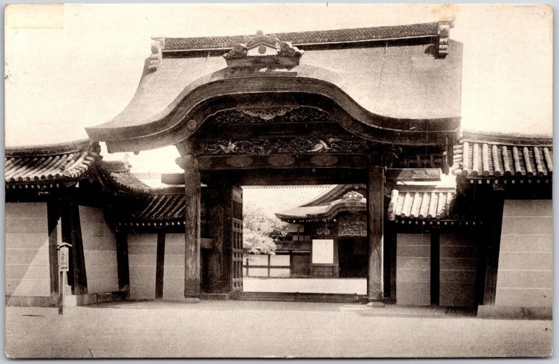 Karamon (Kara Gate) Nijo Castle Kyoto Japan Ornaments Sculptures Postcard