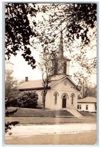 West Union Iowa IA Postcard RPPC Photo Norwegian Lutheran Church c1940's Vintage