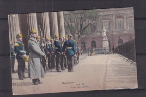 GERMANY, BERLIN, UNTER DEN LINDEN, SOLDIERS, WARDENS, 1908 ppc. to France.