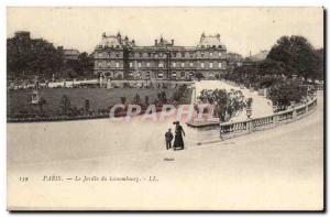 Paris 6 - Luxembourg Gardens Old Postcard