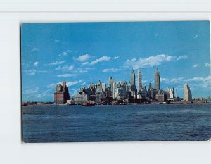 Postcard Lower Manhattan Skyline, New York City, New York