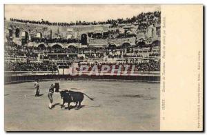 Old Postcard Bullfight Bullfight Nimes Pass muleta by Guerrita