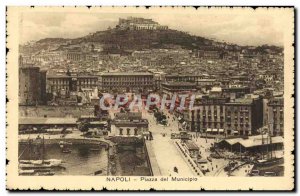 Postcard Old Napoli Piazza del Municipio