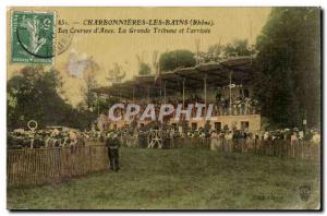 Charbonniere les Bains Postcard Old Race d & # 39anes The grandstand and & # ...