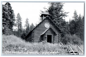 Pierce Idaho ID Postcard RPPC Photo Old Catholic Church c1950's Unposted Vintage