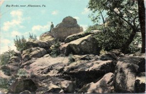 postcard PA - Big Rocks near Allentown