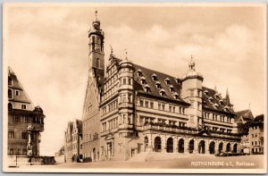 Rothenburg Rathaus Germany Real Photo RPPC Postcard