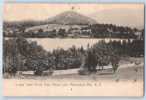 Adirondack Mountains New York Postcard Lake Placid Club Mirror Lake 1905 Vintage