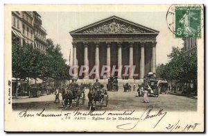 Paris Church of the Madeleine Post Card Old