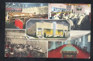ALEXANDRIA MINNESOTA BOWLING ALLEY POOL HALL INTERIOR ADVERTISING POSTCARD