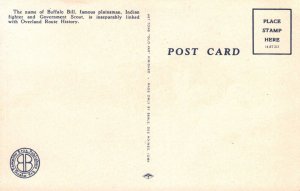 Vintage Postcard-Buffalo Bill Cody-North Platte Nebraska