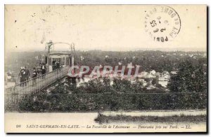 Old Postcard Saint Germain en Laye The Gateway Elevator Panorama taken from P...