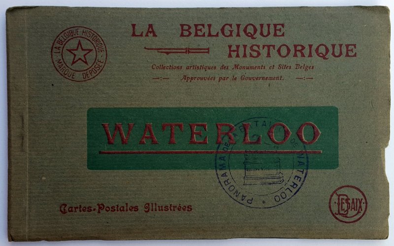 VINTAGE 10 POSTCARDS ALBUM OF WATERLOO. Printer: Desaix. UNUSED!!!