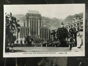 Mint Hong Kong RPPC Real Picture Postcard HK & Shanghai Bank Building
