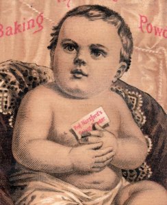 1880s Prof. Horsford's Phosphatic Baking Powder Snugly Baby F105