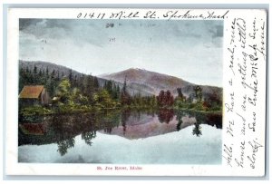 St. Joe Idaho Postcard River Exterior View Mountain Lake c1905 Vintage Antique