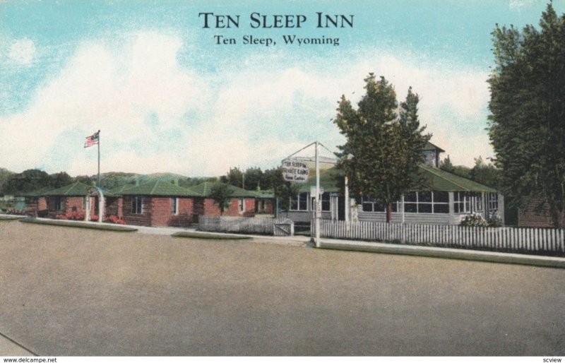 TEN SLEEP, Wyoming, 1900-10s; Ten Sleep Inn, on Black and Yellow Trail, U.S. ...