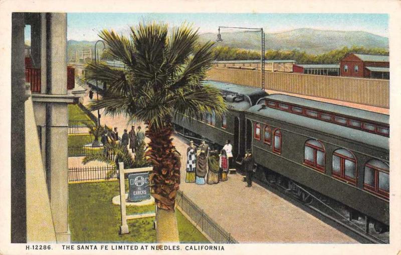 Needles California Sante Fe Limited Antique Postcard J79222