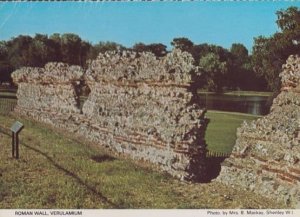 Roman Rome Wall Verulamium Hertfordshire Postcard