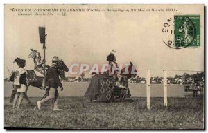 Compiegne Old Postcard Fete de Jeanne d & # 39arc June 1911 Knights in the lists