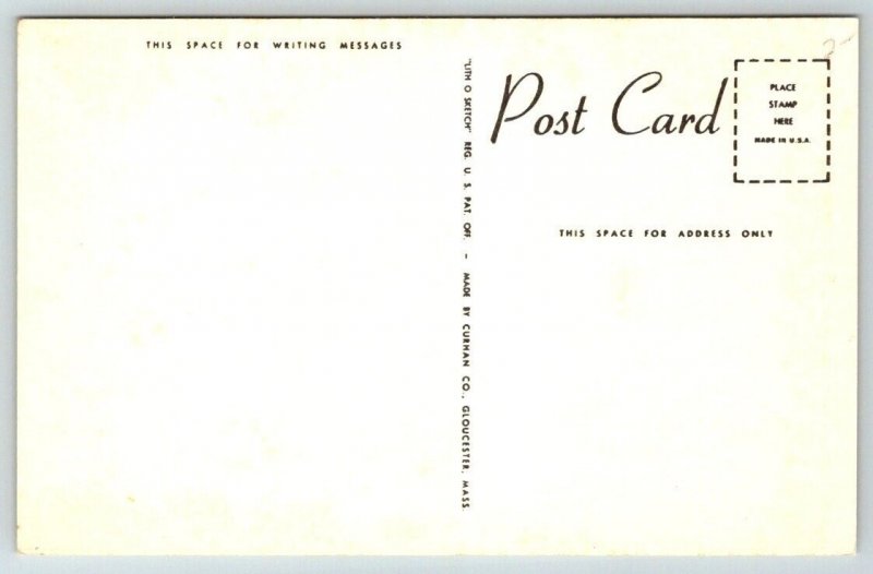 Cape Cod  Dock Boat Scene  Massachusetts   Postcard