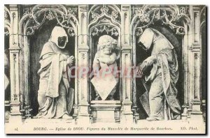 Old Postcard Brou Church Bourg Figures of the Mausoleum of Margaret of Bourbon