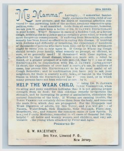 1880s-90s Dr. Jayne's Expectorant G.W. Hagerthey Quack Med. Cute Child Mom 7D