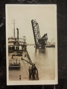 Mint Panama Canal Zone RPPC Postcard Ship Entering