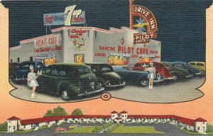 Postcard 1940s Utah Salt Lake City Allen's Pilot Motor Lodge Cafe UT24-2267