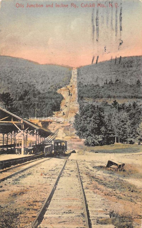 Catskill Mts New York Otis Junction and Incline Railway Postcard AA49094